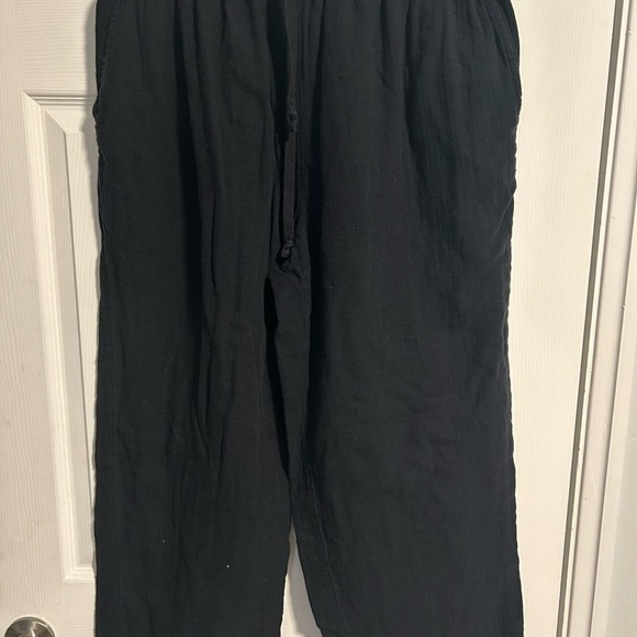 Wilfred free 100% organic wide leg, drawstring, black pants - Picture 3 of 4